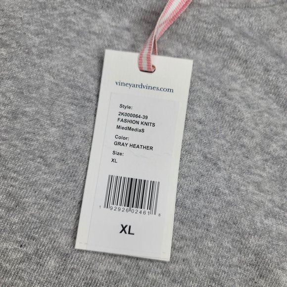 Vineyard Vines mixed media sweat shirt cape cod striped sleeve pull over size XL - Picture 4 of 6